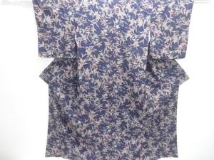 未使用品　草花模様小紋着物